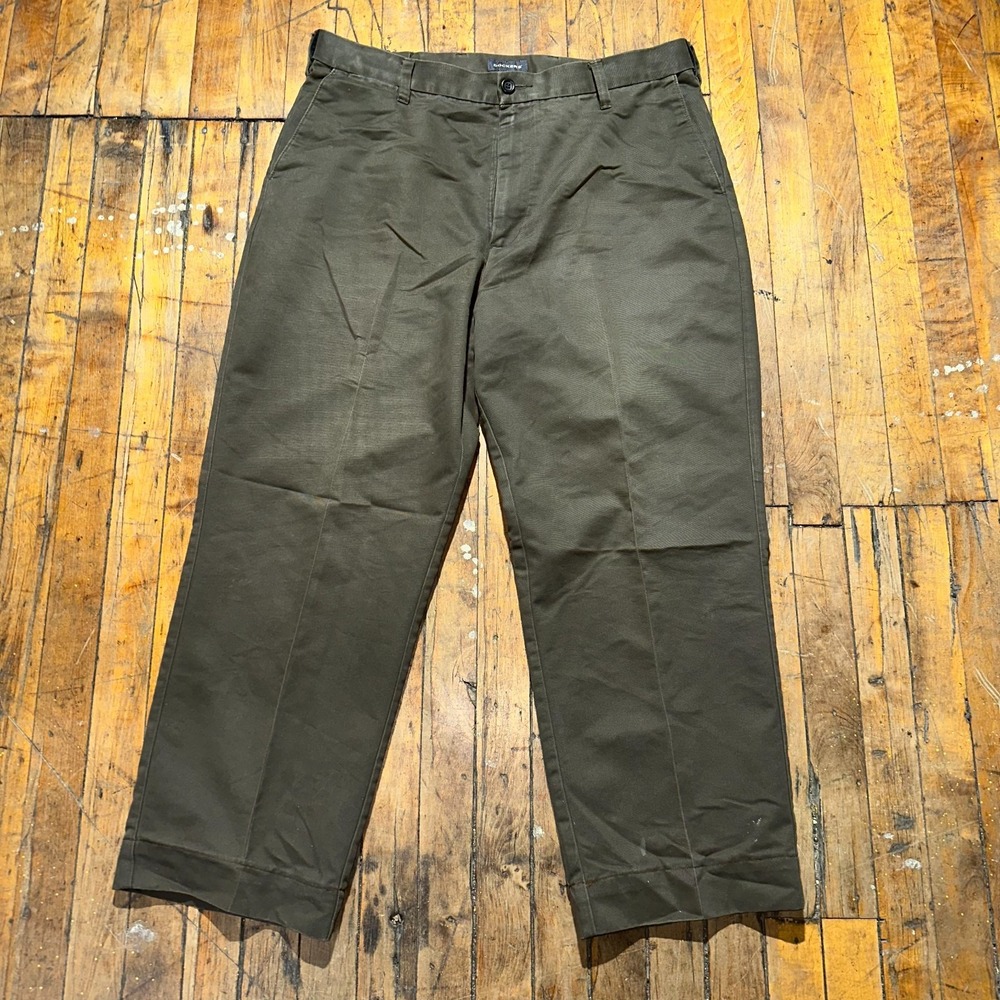 Dockers D3 Chino Pants Men 36x32 Olive Green Relaxed Fit Wide Leg Slash Pocket